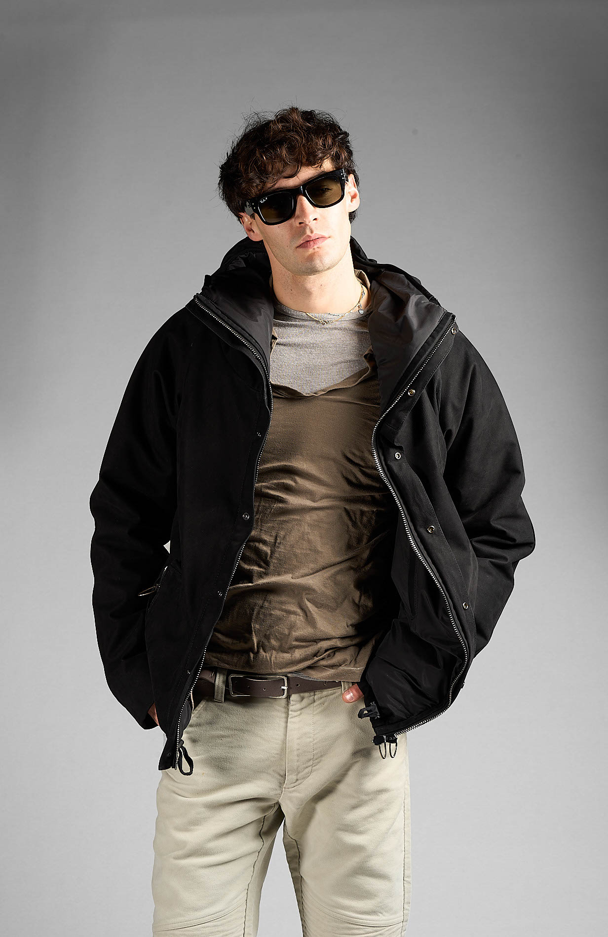 DANIELE BASTA LEATHER AND SILVER JACKET